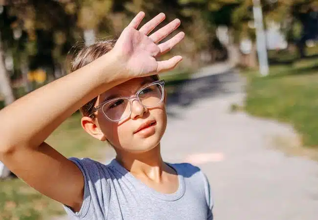 golpe calor niños